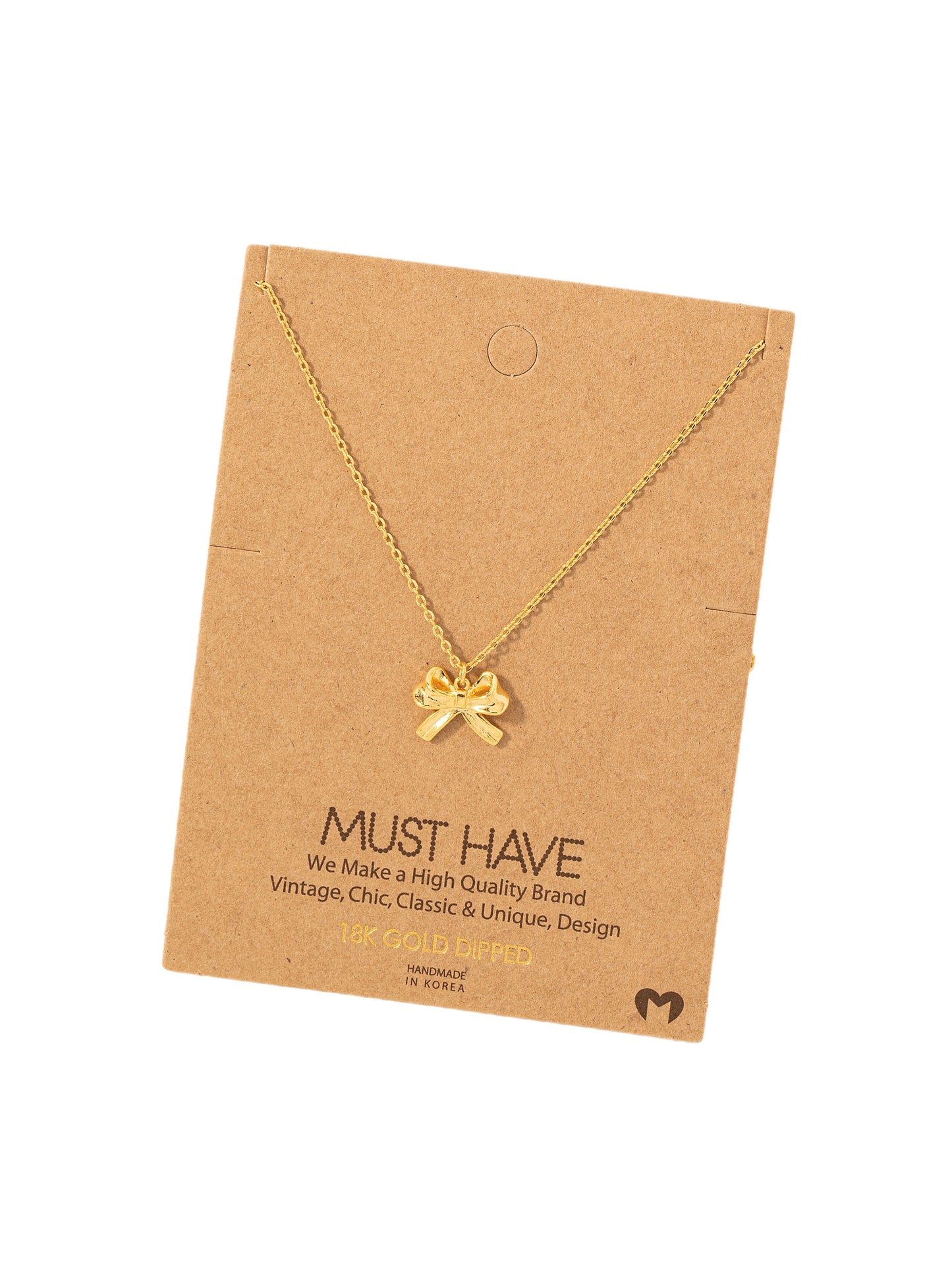 Golden Bow Necklace