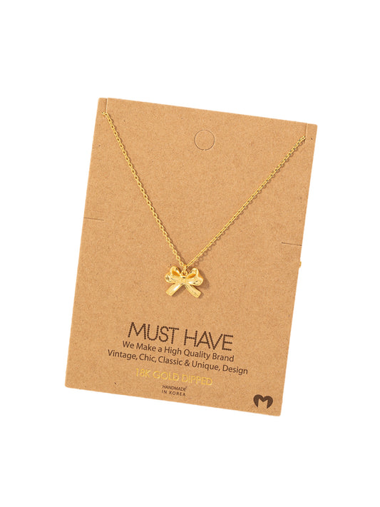 Golden Bow Necklace